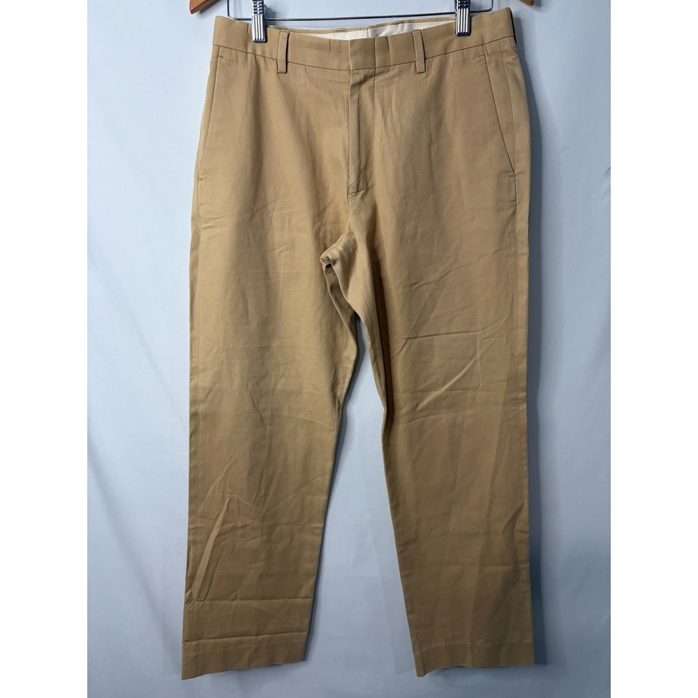 J Crew Mens 30x30 Khaki Tan 100% Cotton Chino Straight Leg Pants Preppy Casual
